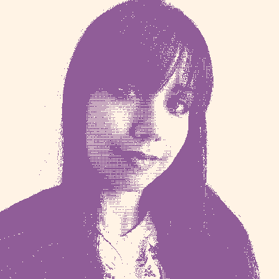 dithered photo of the webmaster